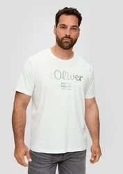 s.Oliver T-Shirt mit Label-Print Logo 