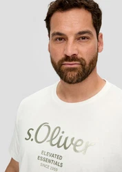 s.Oliver T-Shirt mit Label-Print Logo 