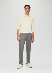 s.Oliver BLACK LABEL Strickpullover mit Polokragen Weiß/Khaki/Beige/Gelb/Creme/Orange/Grau