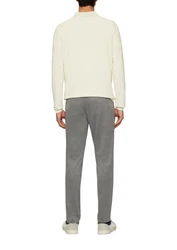 s.Oliver BLACK LABEL Strickpullover mit Polokragen Weiß/Khaki/Beige/Gelb/Creme/Orange/Grau