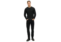 Superdry Strickpullover TEXTURED CREW KNIT JUMPER schwarz