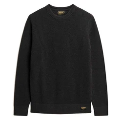 Superdry Strickpullover TEXTURED CREW KNIT JUMPER schwarz