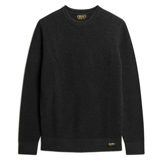 Superdry Strickpullover TEXTURED CREW KNIT JUMPER schwarz Superdry Strickpullover TEXTURED CREW KNIT JUMPER schwarz