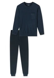 Schiesser Schlafanzug Comfort Essentials Dunkelblau