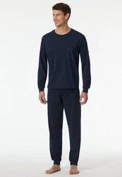 Schiesser Schlafanzug Comfort Essentials Dunkelblau