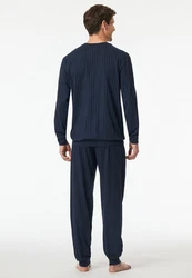 Schiesser Schlafanzug Comfort Essentials Dunkelblau