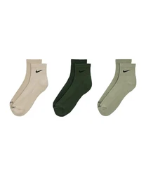 Nike Sportswear Freizeitsocken Everyday Plus Cushioned Training 3er Pack Socken Khaki/Beige/Dunkelgrün