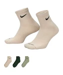 Nike Sportswear Freizeitsocken Everyday Plus Cushioned Training 3er Pack Socken Khaki/Beige/Dunkelgrün