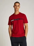 Tommy Hilfiger T-Shirt HILFIGER CHEST INSERT TEE Rot/Dunkelrot