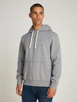 Tommy Hilfiger Hoodie Essential Fleece Hoody Hellgrau/Grau Tommy Hilfiger Hoodie Essential Fleece Hoody Hellgrau/Grau