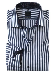 OLYMP Businesshemd Luxor modern fit Dunkelblau/Blau/Hellblau