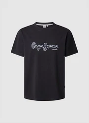 Pepe Jeans T-Shirt DORIAN TEE mit Markenschriftzug hellblau/schwarz/weiß