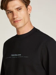 Calvin Klein Jeans Sweatshirt MINIMAL LOGO CREW NECK Schwarz