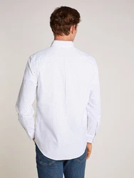 Tommy Hilfiger Businesshemd FLEX POPLIN POLKA DOT RF SHIRT Grau/Weiß/Creme/Hellblau