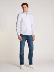 Tommy Hilfiger Businesshemd FLEX POPLIN POLKA DOT RF SHIRT Grau/Weiß/Creme/Hellblau