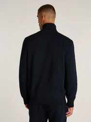 Tommy Hilfiger Sweatjacke Essential Fleece ZT Stand Collar Dunkelblau/Hellblau