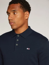 Tommy Jeans Polokragenpullover TJM Slim Essential Polo Sweater Dunkelblau/Blau/Hellblau
