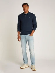 Tommy Jeans Polokragenpullover TJM Slim Essential Polo Sweater Dunkelblau/Blau/Hellblau