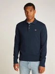 Tommy Jeans Polokragenpullover TJM Slim Essential Polo Sweater Dunkelblau/Blau/Hellblau