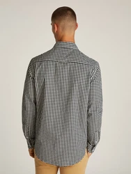 Tommy Jeans Karohemd TJM POPLIN CHECK SHIRT Schwarz/Hellblau