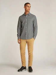 Tommy Jeans Karohemd TJM POPLIN CHECK SHIRT Schwarz/Hellblau