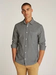Tommy Jeans Karohemd TJM POPLIN CHECK SHIRT Schwarz/Hellblau