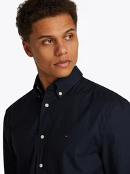 TOMMY HILFIGER Hemd 'FLEX' CORE POPLIN SOLID RF SHIRT blau (desert sky)