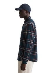 Marc O'Polo Langarmhemd Hellblau/Schwarz/Rot/Braun
