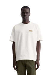 Marc O'Polo T-Shirt Bio-Baumwoll-Jersey Beige/Weiß/Khaki/Creme