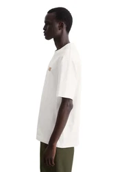 Marc O'Polo T-Shirt Bio-Baumwoll-Jersey Beige/Weiß/Khaki/Creme