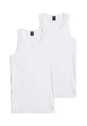 G-STAR Unterhemd Herren Tank Tops 4er Pack Base Tank Top Weiß/Dunkelblau