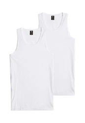 G-STAR Unterhemd Herren Tank Tops 4er Pack Base Tank Top Weiß/Dunkelblau