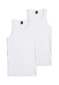 G-STAR Unterhemd Herren Tank Tops 4er Pack Base Tank Top Weiß/Dunkelblau