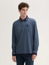 Langarm-Poloshirt Langarm Poloshirt mit Logo Badge mit Logo Badge