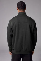 Next Kapuzensweatshirt Utility-Hoodie mit Reißverschlussausschnitt Schwarz/Dunkelgrau/Grau