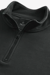 Next Kapuzensweatshirt Utility-Hoodie mit Reißverschlussausschnitt Schwarz/Dunkelgrau/Grau