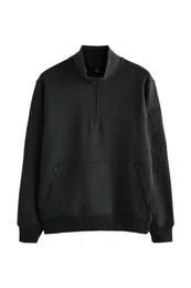Kapuzensweatshirt Utility-Hoodie mit Reiverschlussausschnitt (1-tlg)