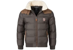 Geographical Norway Winterjacke Designer Herren Outdoorjacke Dunkelbraun/Braun/Khaki/Beige/Grau