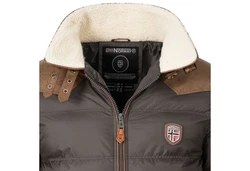Geographical Norway Winterjacke Designer Herren Outdoorjacke Dunkelbraun/Braun/Khaki/Beige/Grau
