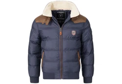 Geographical Norway Winterjacke Designer Herren Outdoorjacke Dunkelblau/Hellblau/Blau