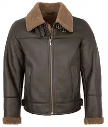 Lederjacke Ballin - Herren Lammfelljacke Lederjacke Lammfell braun