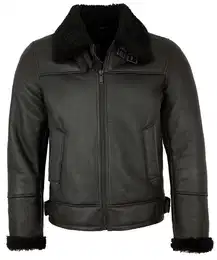 Lederjacke Ballin - Herren Lammfelljacke Lederjacke Lammfell schwarz