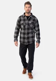 Fleecehemd Fleece Shirt checked (1-tlg) Regular Fit Casual Fleece fr Herren