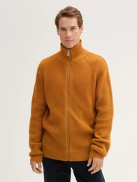 Cardigan Strickjacke mit Rippstruktur