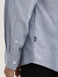 TOM TAILOR Langarmhemd Fitted Hemd Grau/Blau/Hellblau/Fliederfarben