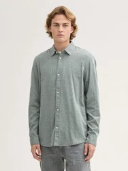 TOM TAILOR Denim Langarmhemd Hellgrau/Hellblau/Grau/Grün/Hellgrün/Dunkelgrün