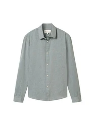 TOM TAILOR Denim Langarmhemd Hellgrau/Hellblau/Grau/Grün/Hellgrün/Dunkelgrün