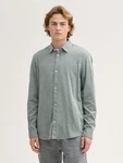 TOM TAILOR Denim Langarmhemd Hellgrau/Hellblau/Grau/Grün/Hellgrün/Dunkelgrün