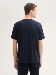TOM TAILOR T-Shirt mit Print Dunkelblau/Blau