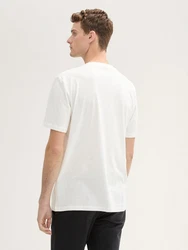 TOM TAILOR T-Shirt mit Print Weiß/Rot/Grau